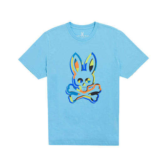 Psycho Bunny Mens Binns Graphic Tee - Clear Sky