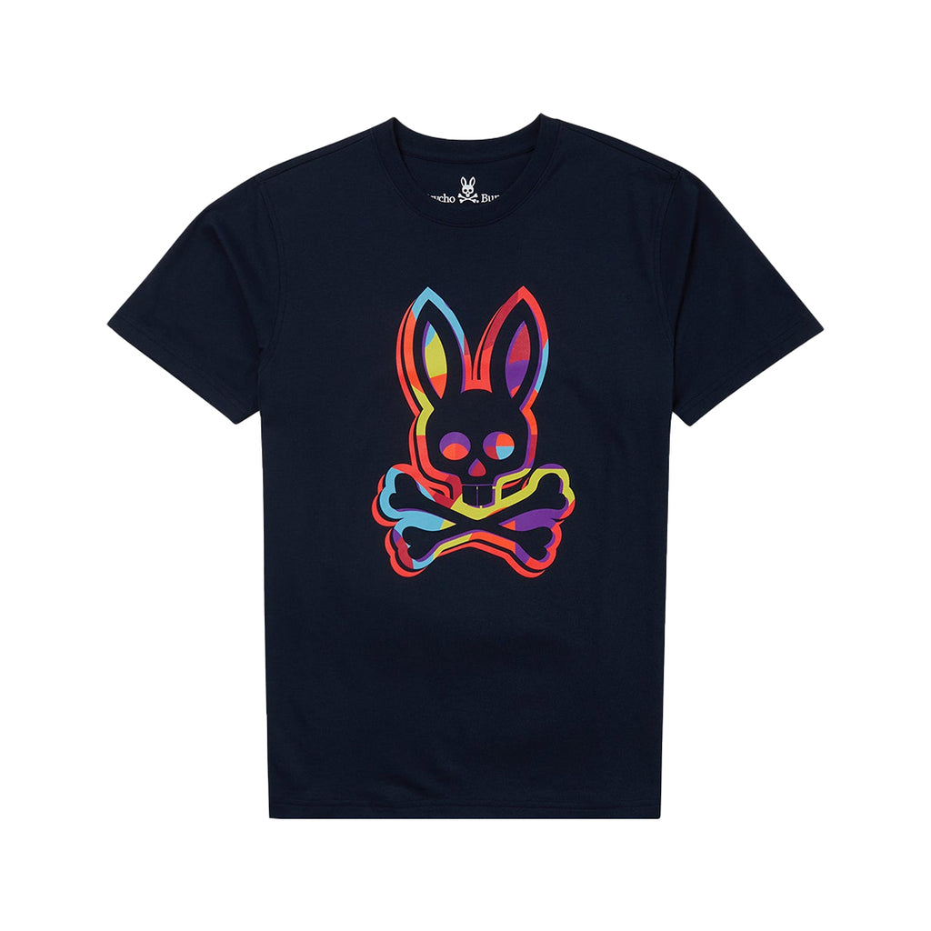 Psycho Bunny Mens Binns Graphic Tee - Black