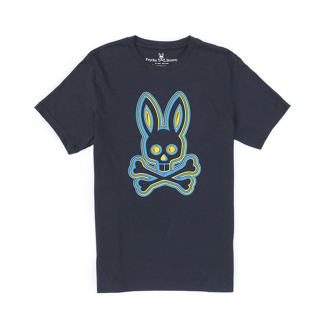 Psycho Bunny Colton Graphic Tee in Navy