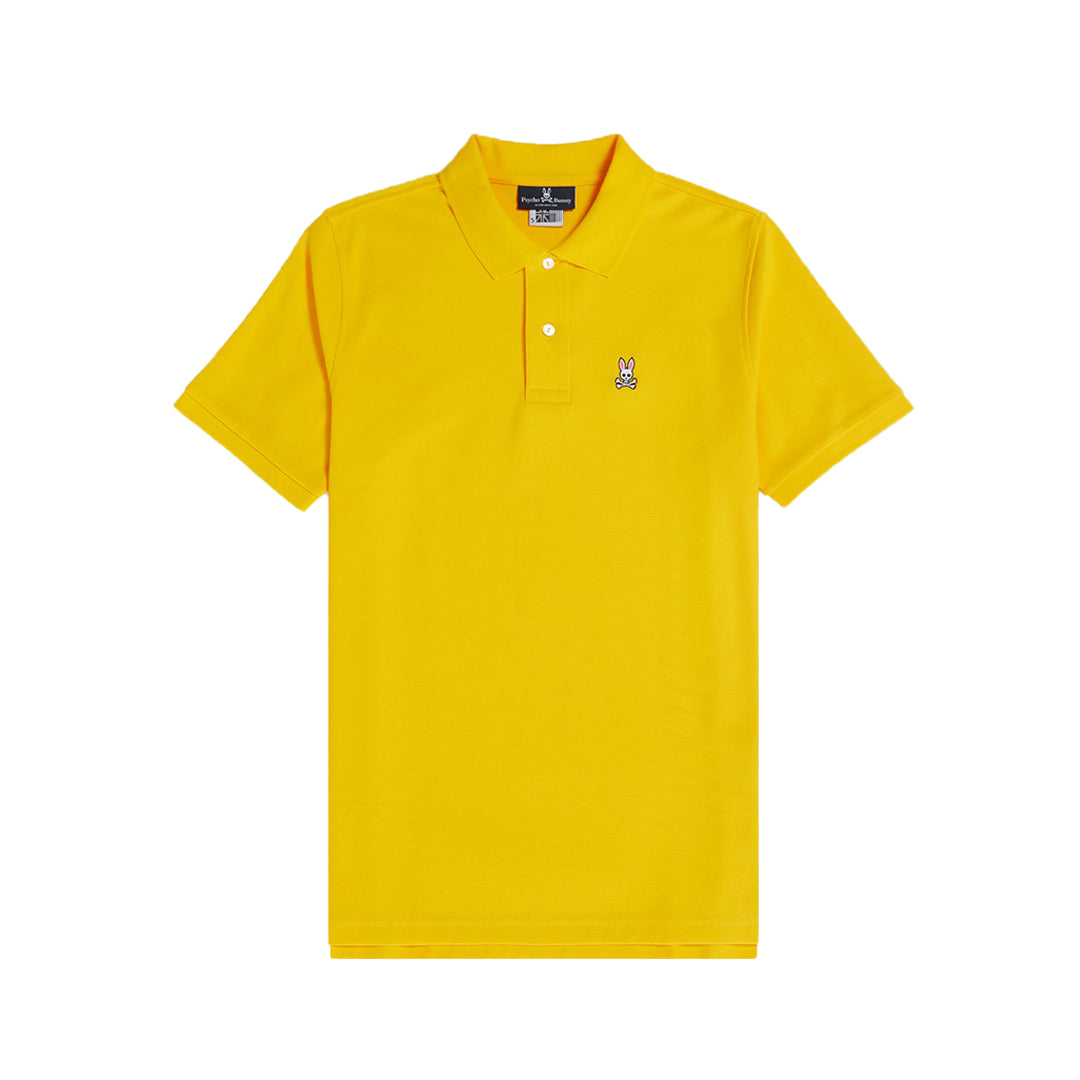 Psycho Bunny Mens Classic Polo - Yellow Pollen