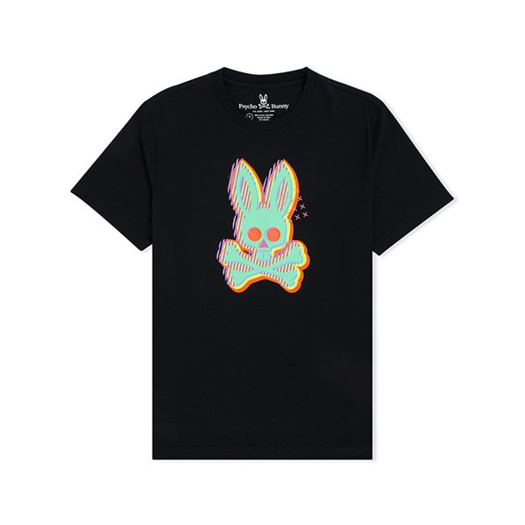 Psycho Bunny Mens Ethan Deco Bunny Tee - Black