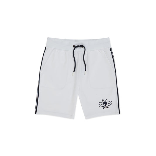 Psycho Bunny Mens Filcham Sweat Shorts - White