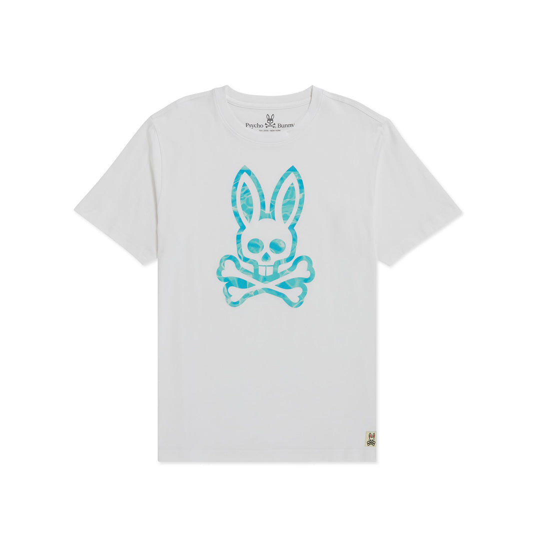 Psycho Bunny Mens Hockham Graphic Tee - White