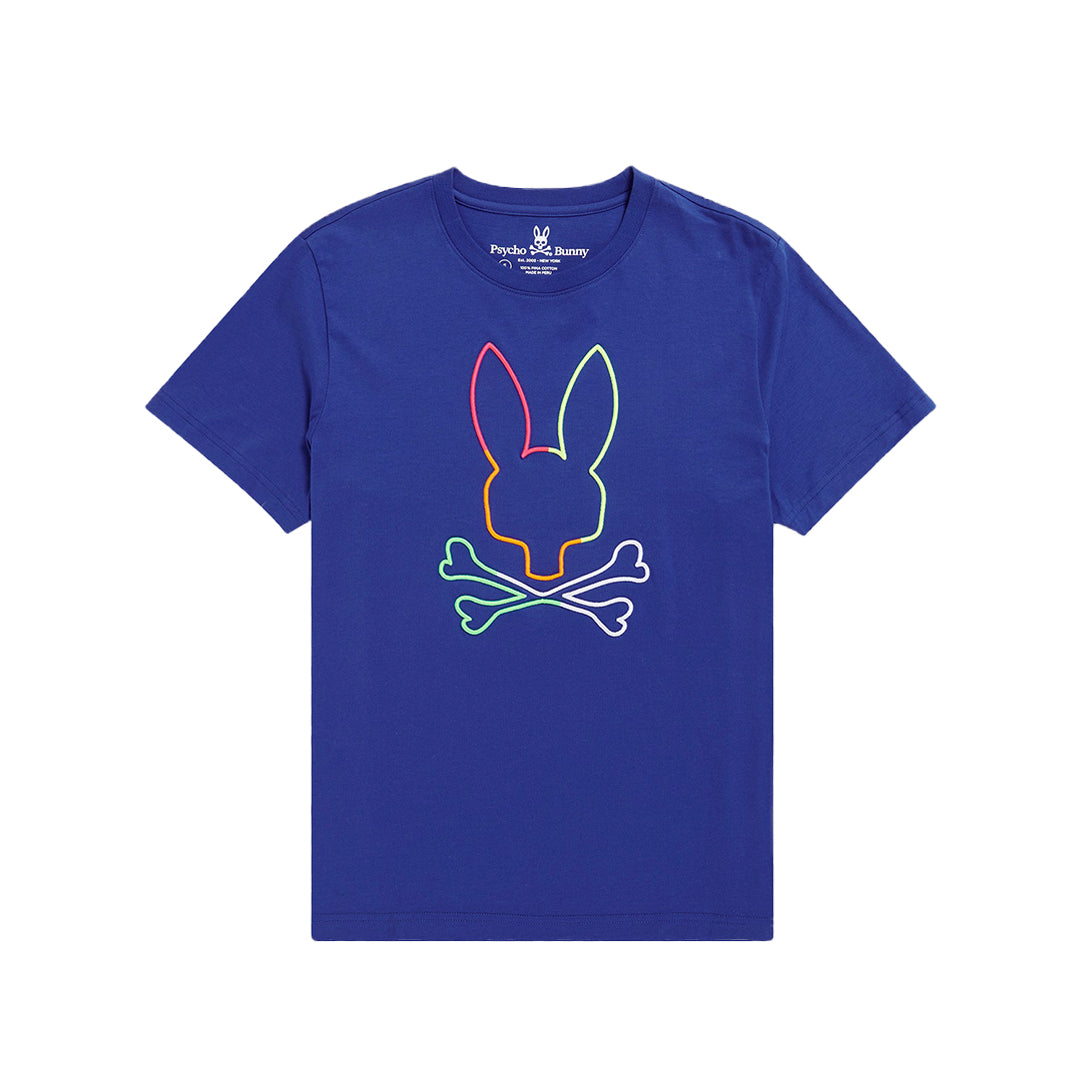 Psycho Bunny Mens Leo Bunny Tee in Saphire