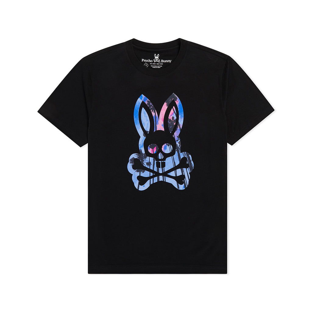 Psycho Bunny Mens Leeson Graphic Tee - Black
