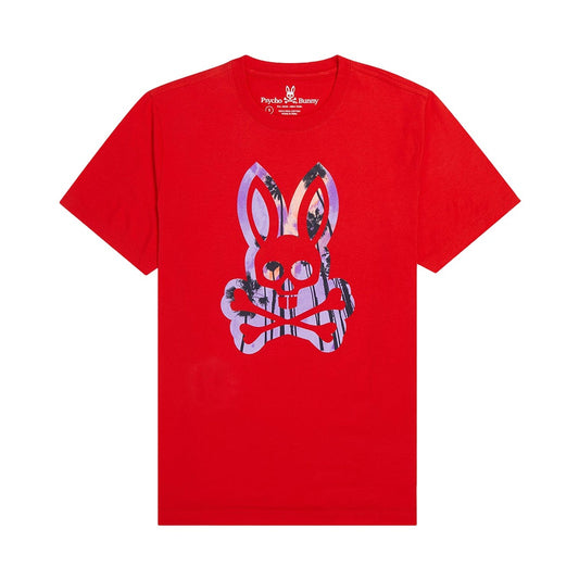 Psycho Bunny Mens Leeson Graphic Tee - Red Spice