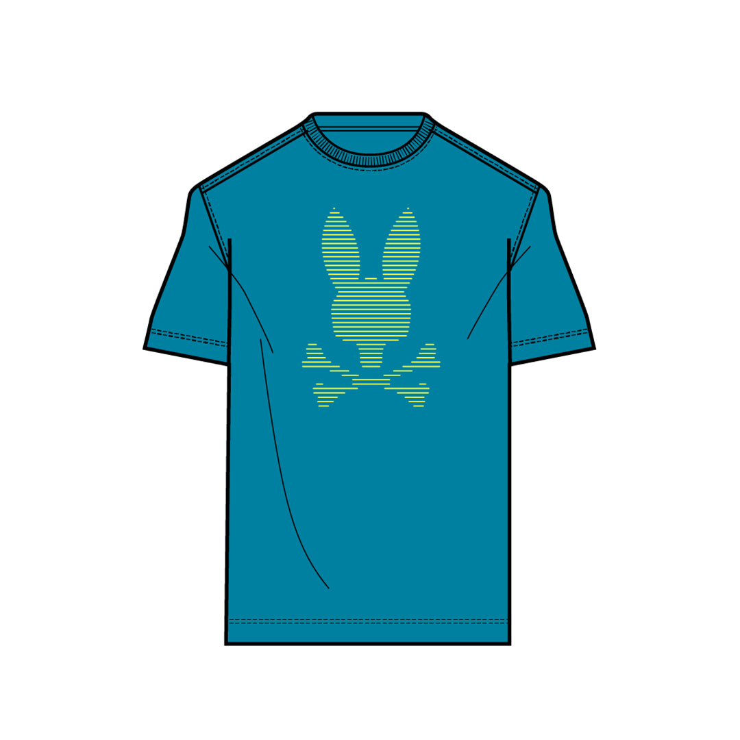 Psycho Bunny Mens Ian Tee - Blue Clay