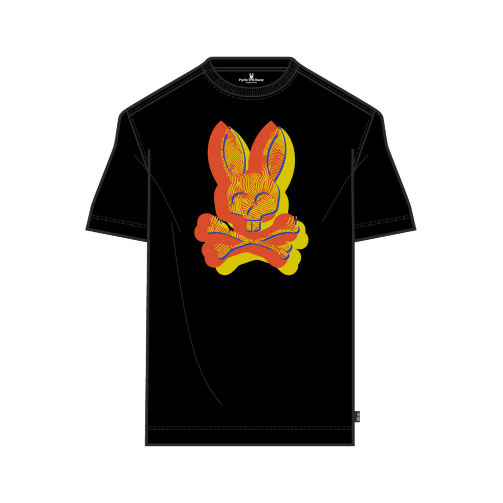 Psycho Bunny Mens Nickolas Graphic Tee - Black