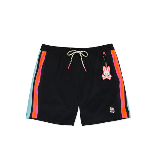 Psycho Bunny Mens Bickling Swim Trunks - Black