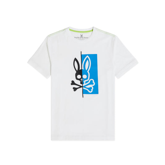 Psycho Bunny Mens Dovedale Graphic Tee - White