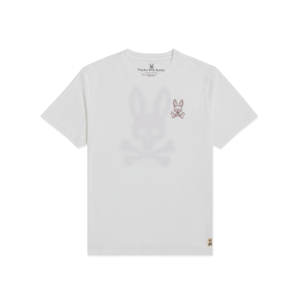 Psycho Bunny Mens Keswick Graphic Tee - White