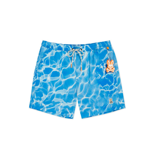 Psycho Bunny Mens Sea Salter Swim Trunks - Electric Blue