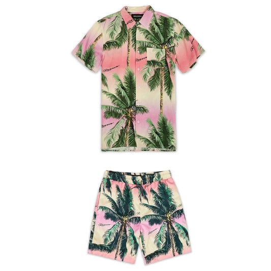 Reason Palm Button Down and Shorts Set