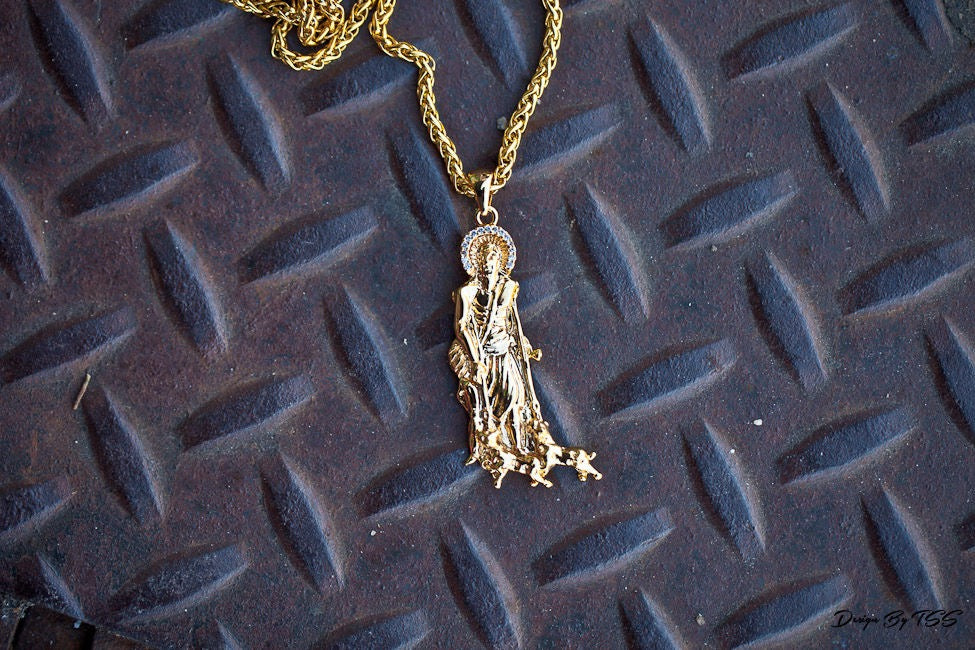 Golden Gilt St. Lazarus Necklace