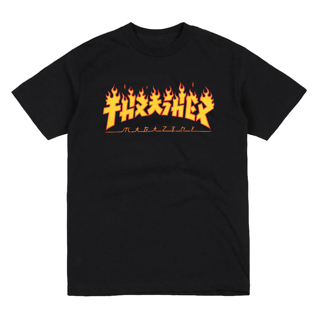 Thrasher Godzilla Flame S/S Tee in Black