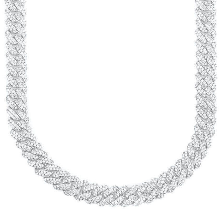 Micro diamond cuban link chain Clearance