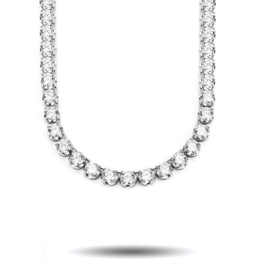 Gold Gods 6MM Diamond Buttercup Tennis Chain - White Gold