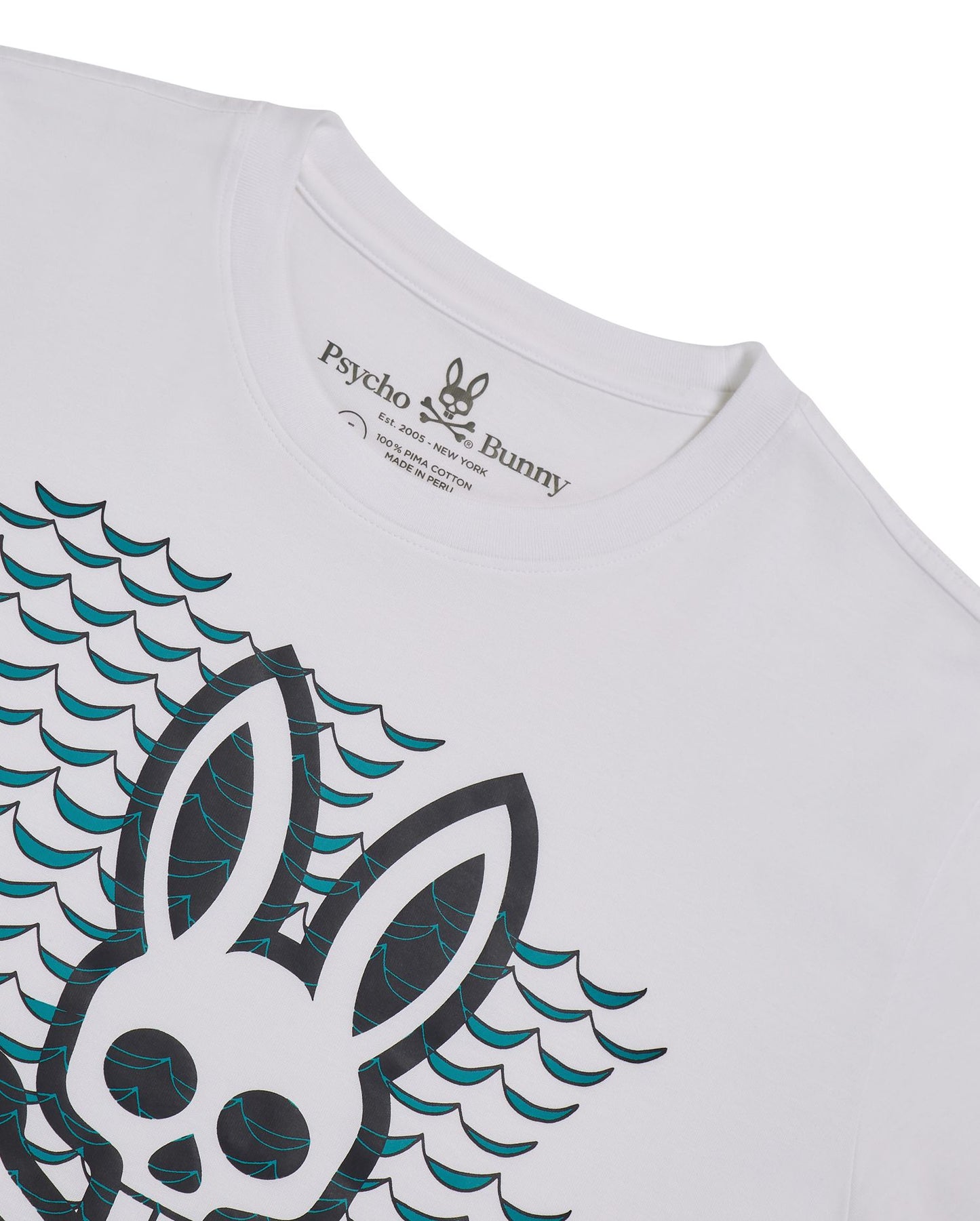 Psycho Bunny Mens Newbold Graphic Tee - White