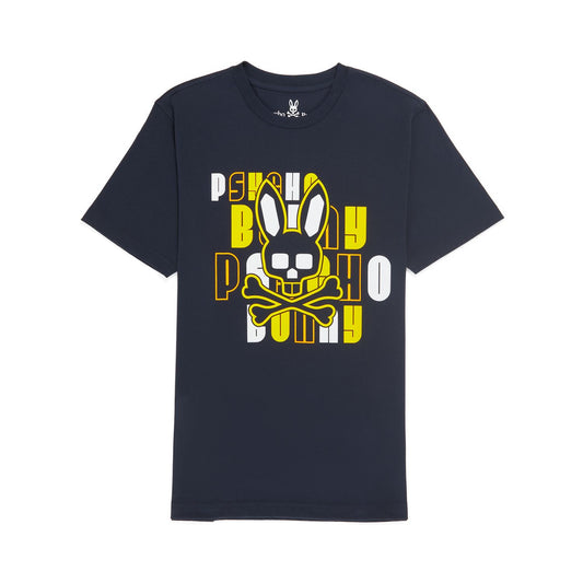 Psycho Bunny Mens Krome Graphic Tee - Navy