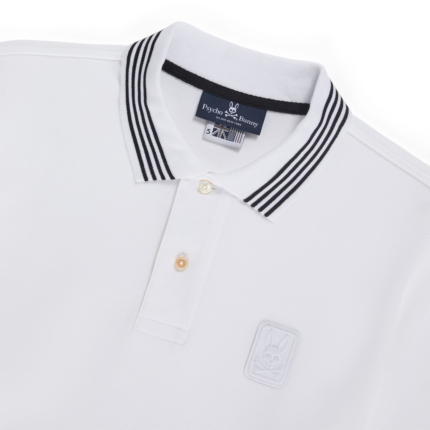 Psycho Bunny Mens Lloyd Fashion Polo - White