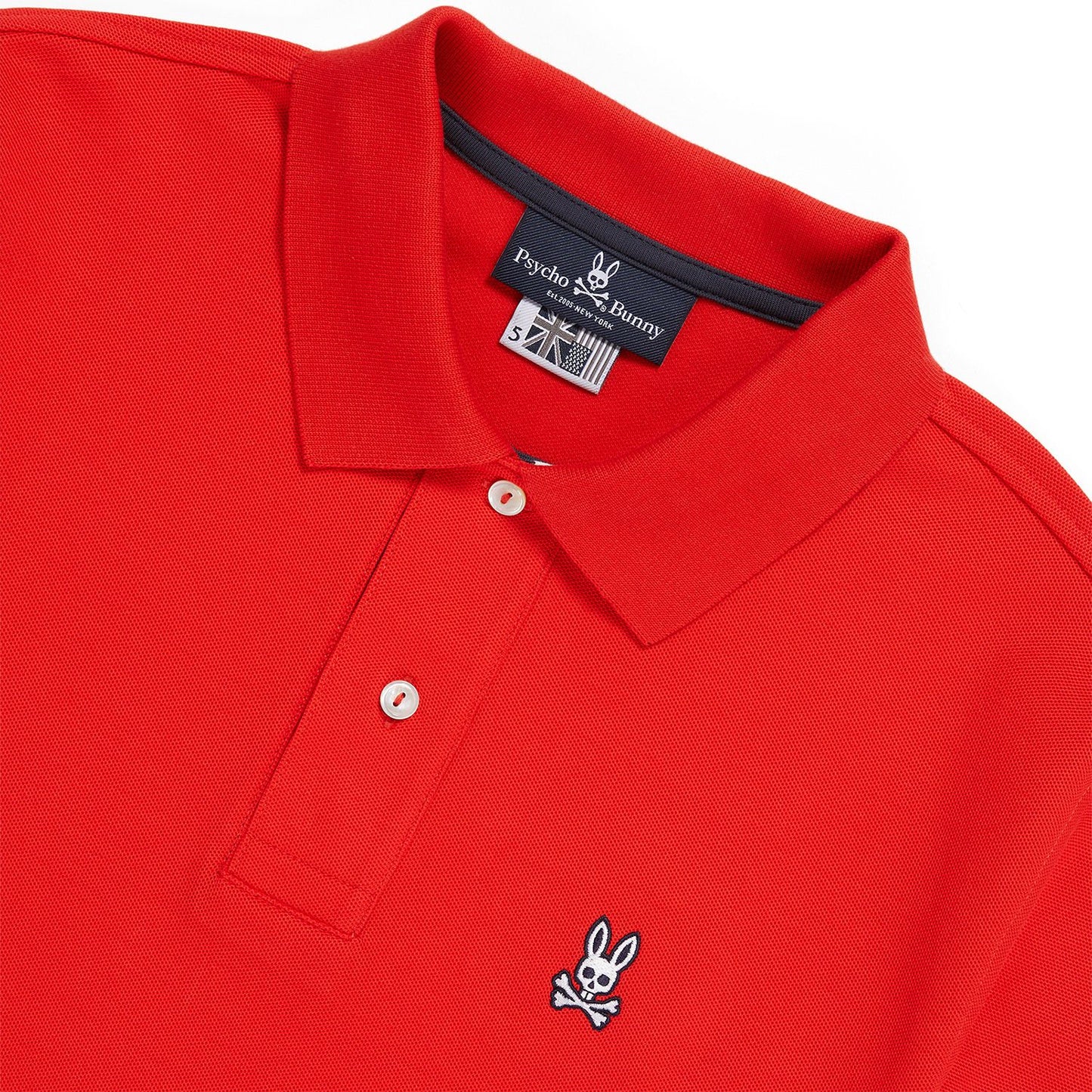 Psycho Bunny Mens Nassau Polo - Red Spice