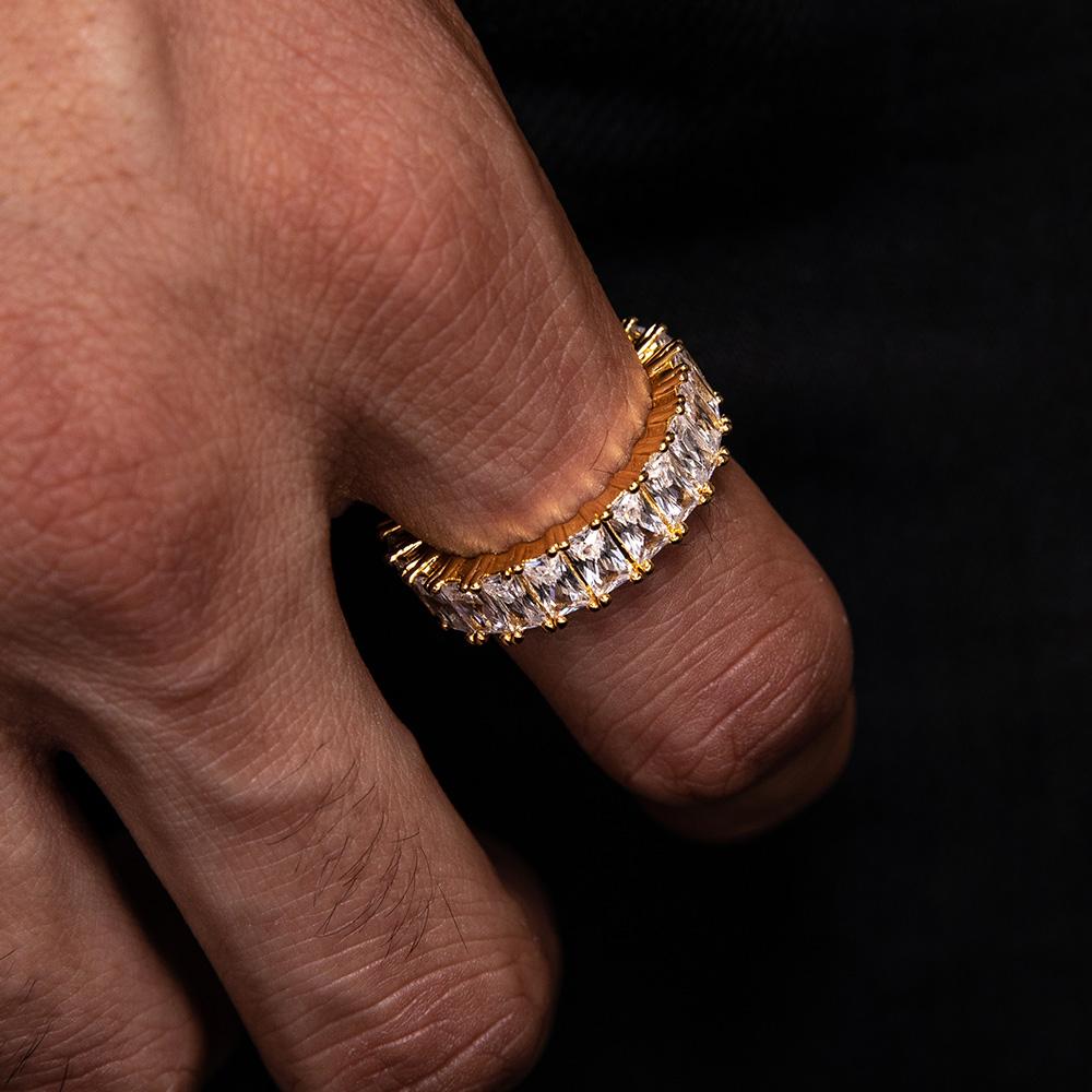 Gold Gods Baguette Diamond Eternity Ring