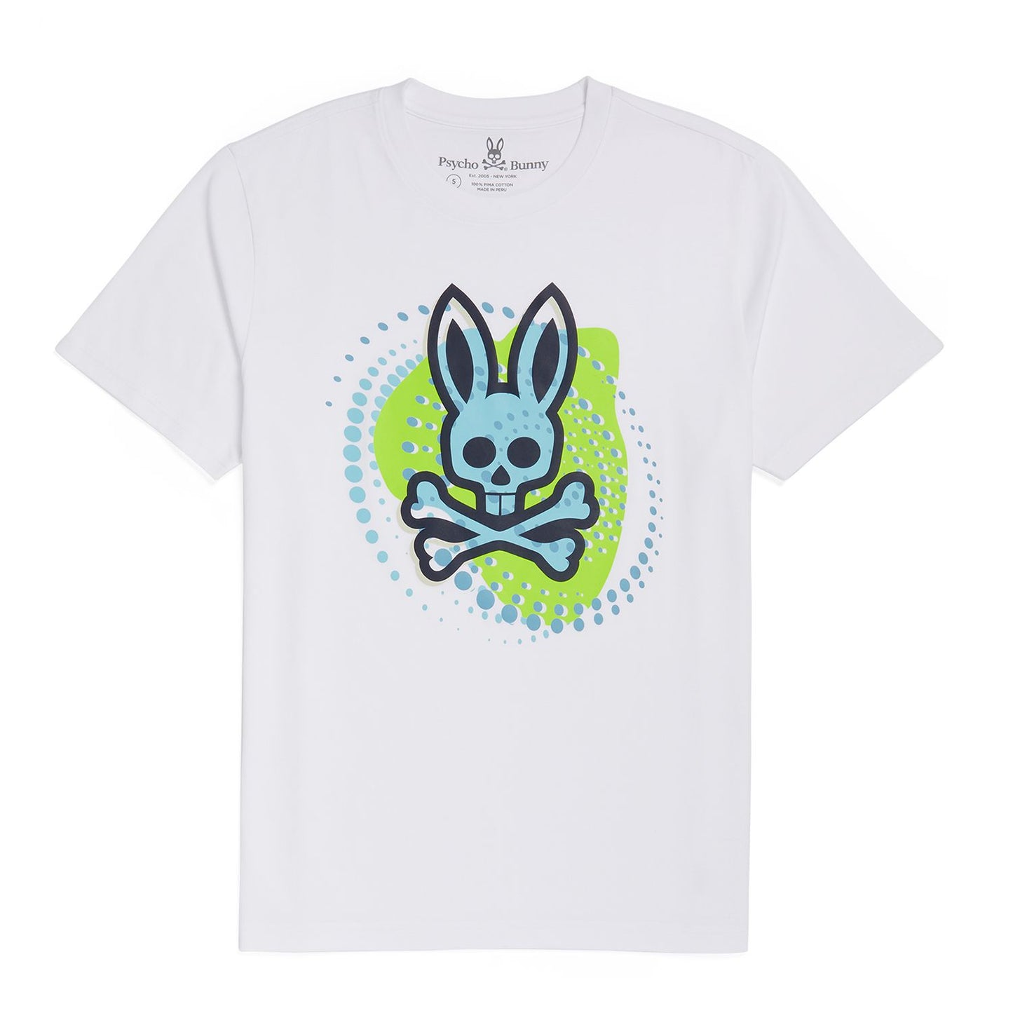 Psycho Bunny Mens Hurell Graphic Tee - White