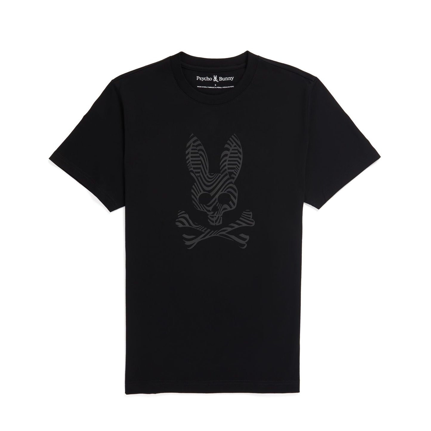 Psycho Bunny Mens Edge Graphic Tee - Black