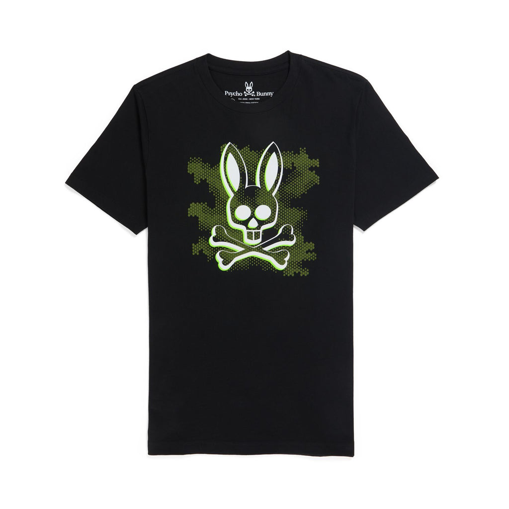 Psycho Bunny Mens Rockaway Graphic Tee - Black