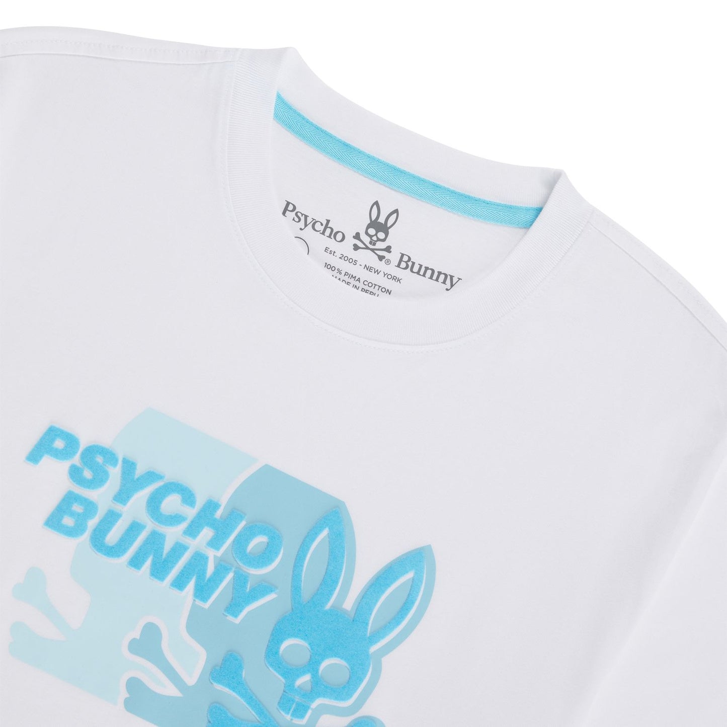 Psycho Bunny Mens Kona Graphic Tee - White