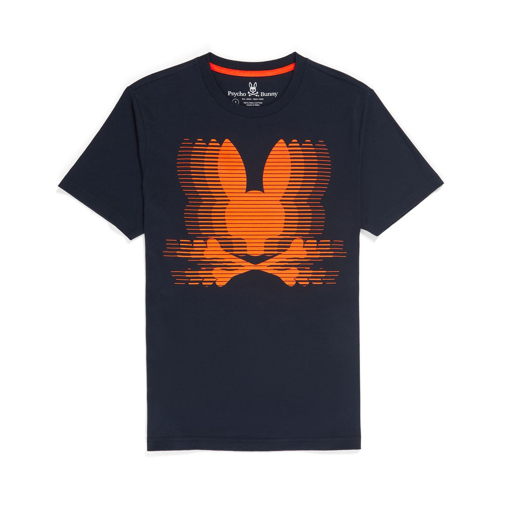 Psycho Bunny Mens Turing Graphic Tee - Navy