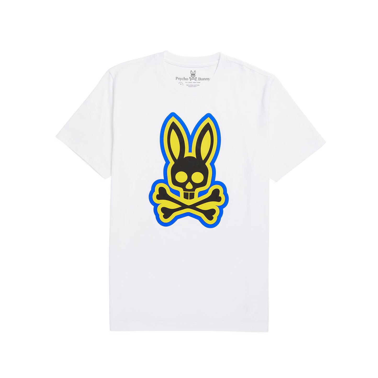 Psycho Bunny Mens Patchin Graphic Tee - White