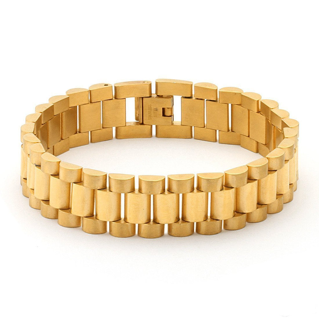 King Ice 15MM Gold Rolex Link Bracelet
