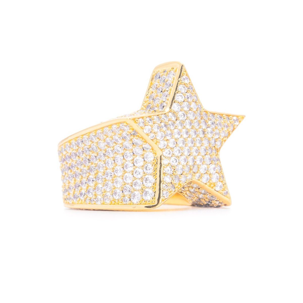 Gold Gods Diamond Star Ring